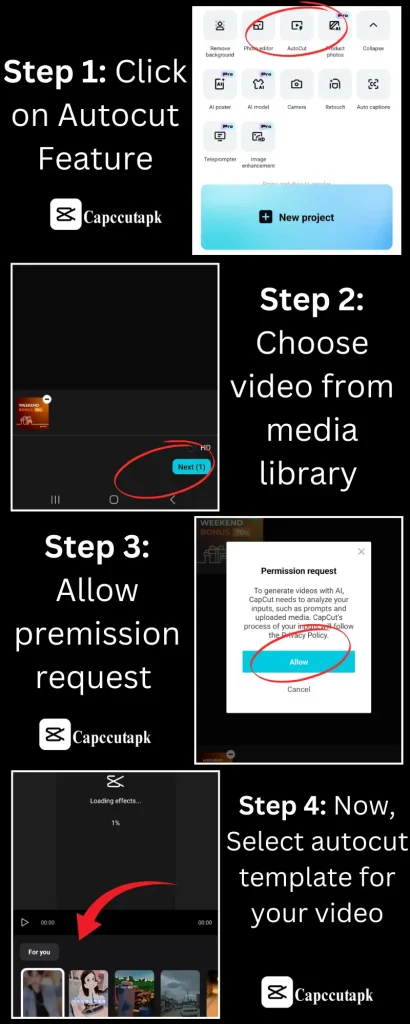 CapCut Pro APK Autocut feature step by step guide