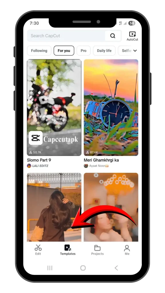 CapCut MOD APK Download and acess Pre-Designed Video Templates