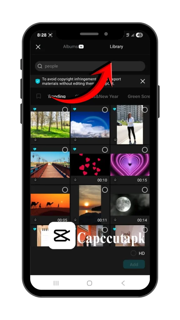 Tap on a library to access pro stock media