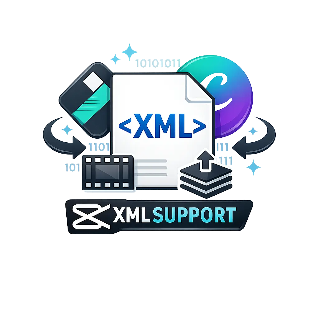 XML(extensible markup language) support feature of capcut mod apk